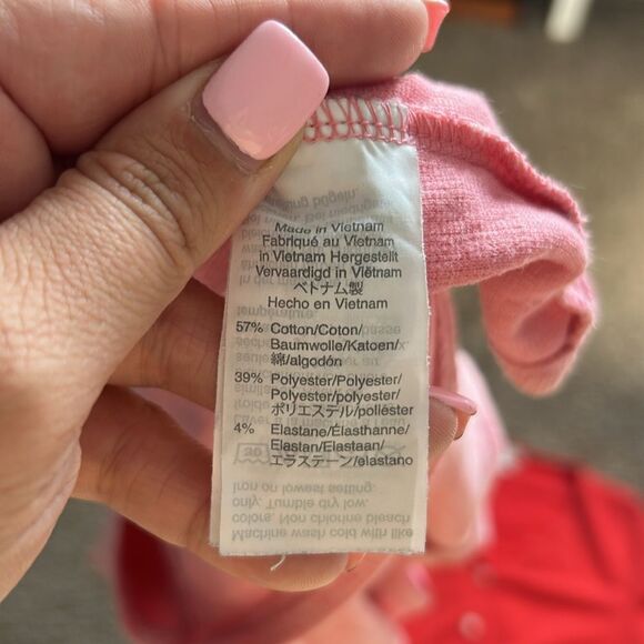 J. Crew Factory Women’s Bundle (2) Textured Tie Front Blouse Red/Pink Size M - Picture 6 of 8